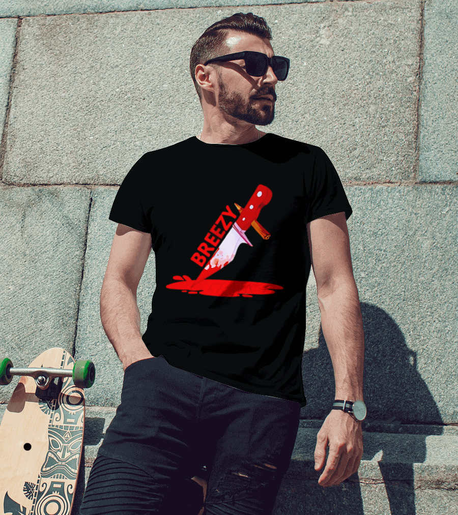 Breezy Games Bloodstained Knife T-Shirt