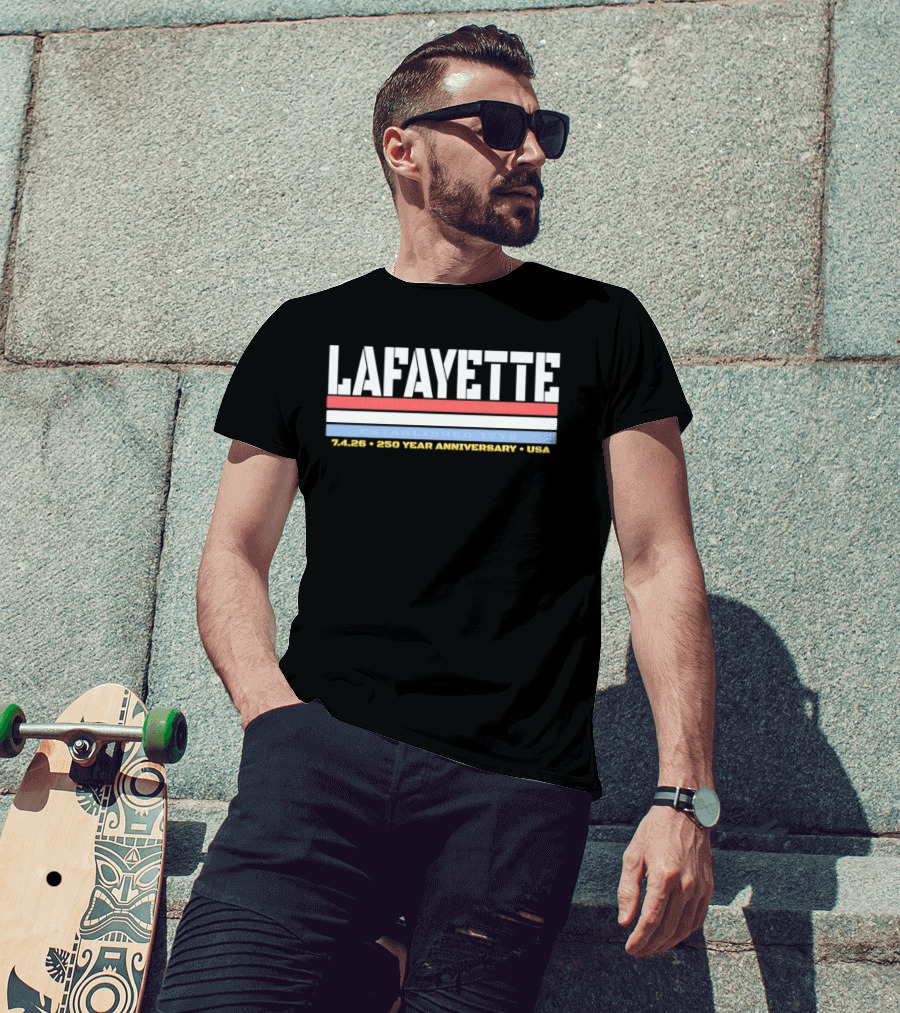 Lafayette Louisiana Est 1812 Established 1776 USA 250 Year Anniversary T-Shirt