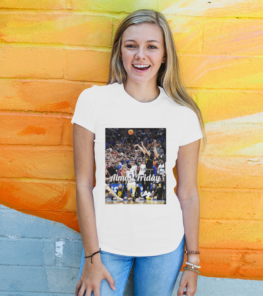 Almost Friday Iowa Basketball March Madness 2026 Jump Shot Crowd T-Shirt