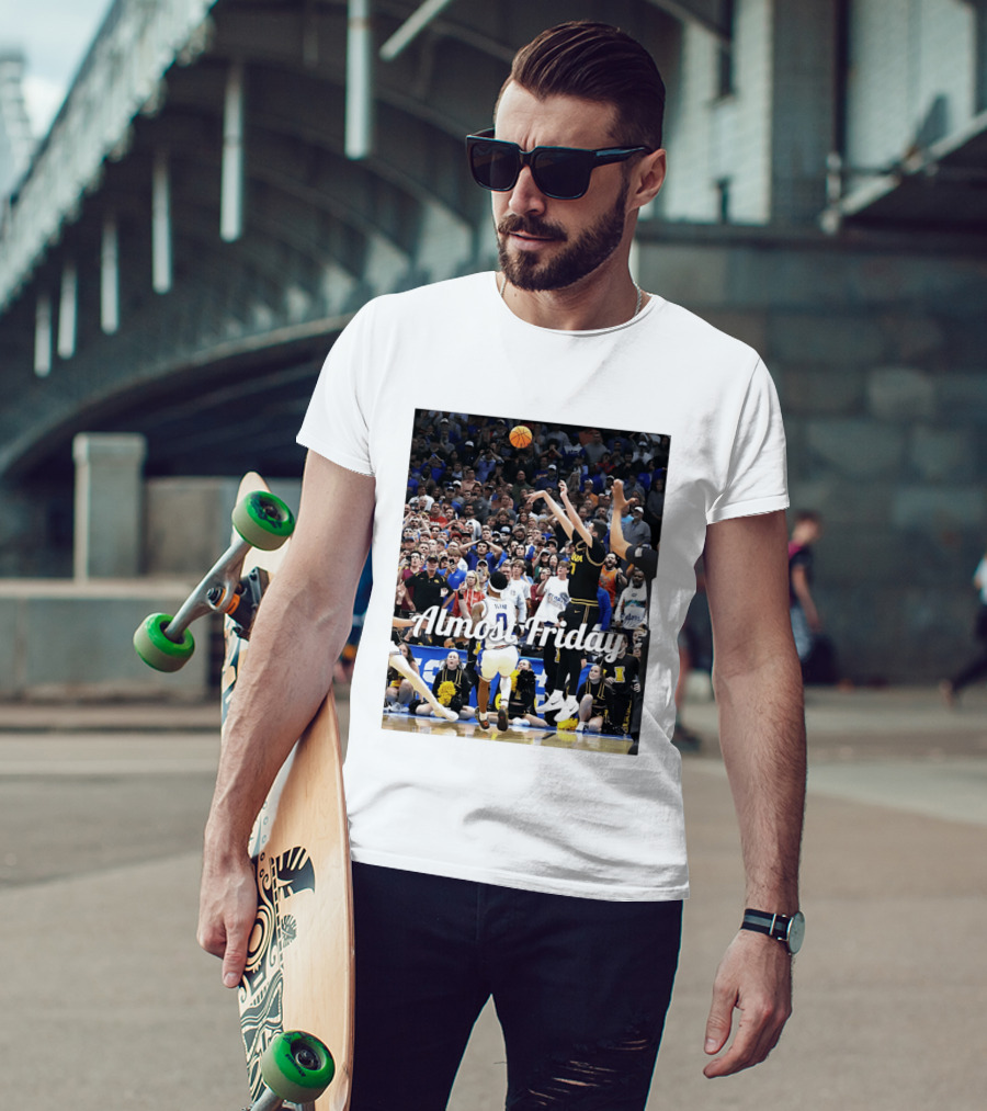 Almost Friday Iowa Basketball March Madness 2026 Jump Shot Crowd T-Shirt