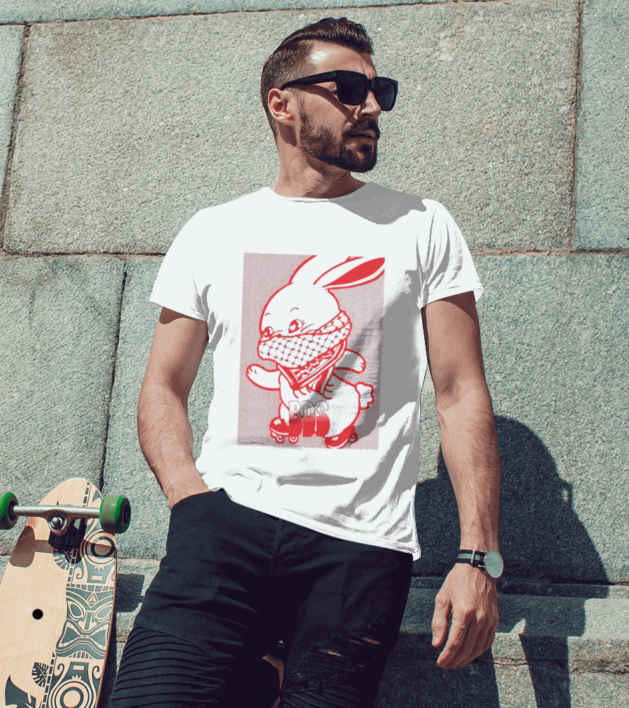 Skater Bunny BDS Vintage Roller Skates T-Shirt