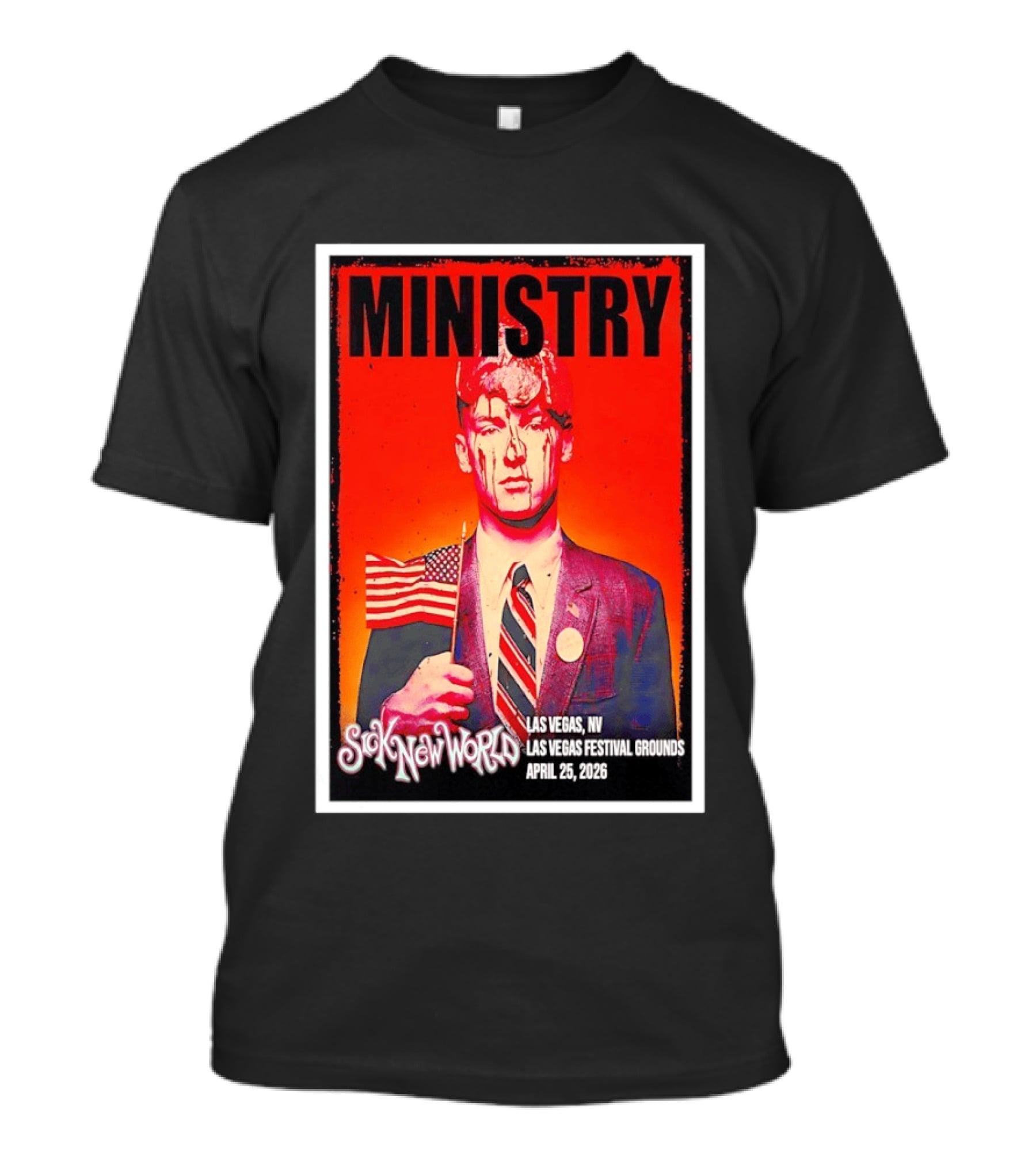 Ministry Sick New World Las Vegas Festival Grounds April 25 2026 T-Shirt