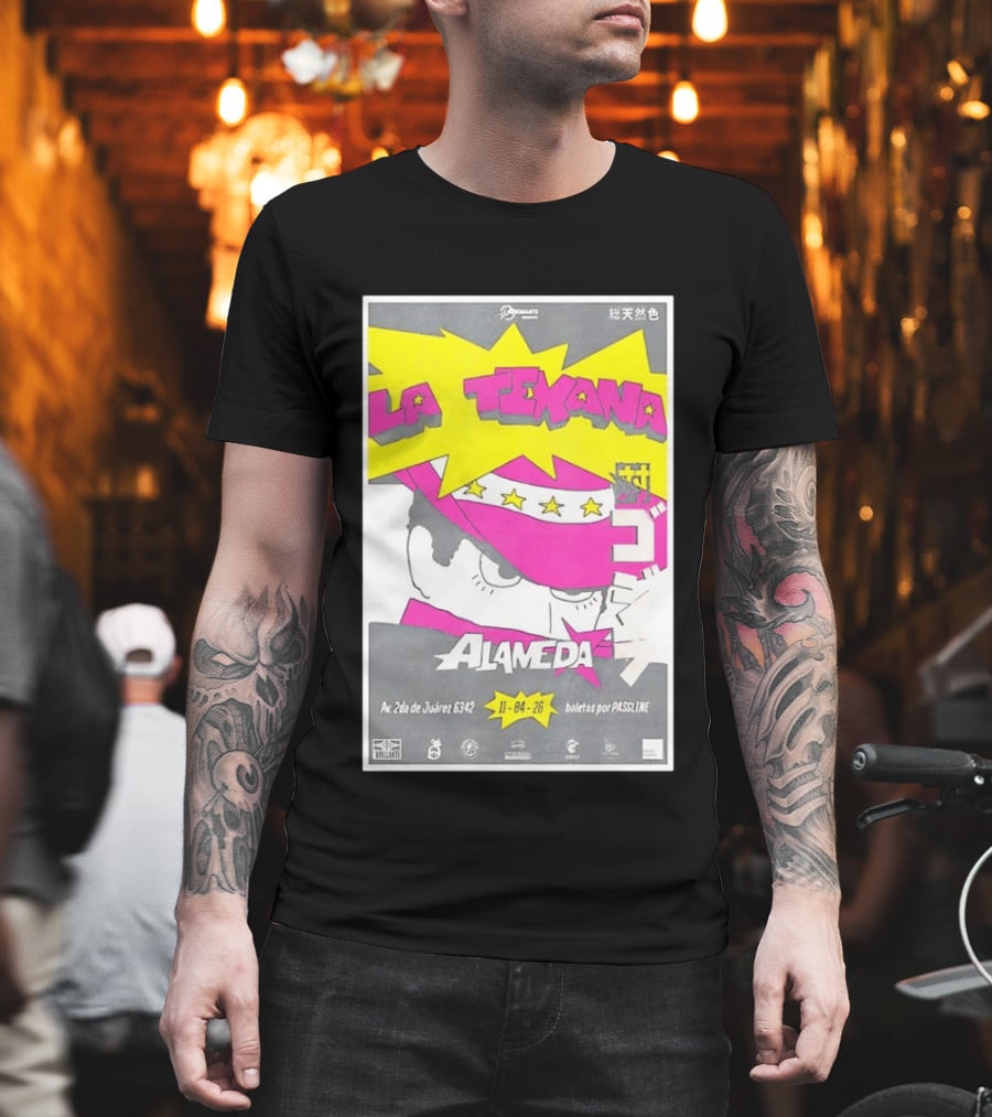 La Texana Alameda Tour April 11 2026 Puebla Mexico Av 2da de Juárez 6342 Boletos por Passline T-Shirt