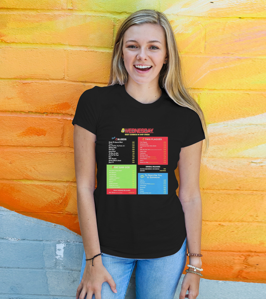Wednesday Best Combos In Haw Creek Twin Plagues Rat Saw God Release T-Shirt