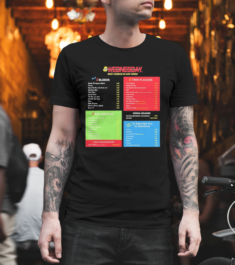 Wednesday Best Combos In Haw Creek Twin Plagues Rat Saw God Release T-Shirt