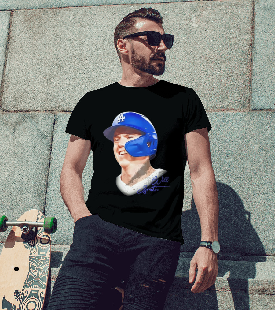 Los Angeles Dodgers MLB 2026 Big Face Will Smith Signature T-Shirt
