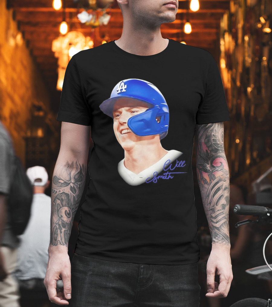 Los Angeles Dodgers MLB 2026 Big Face Will Smith Signature T-Shirt