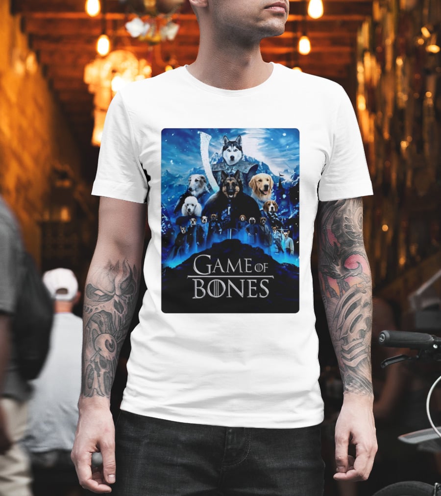 Game of Bones Dogs Adventure with Thrones and Winter Canines T-Shirt