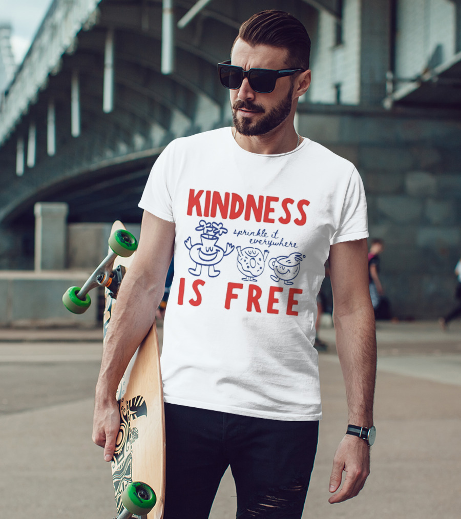 Kindness Is Free Sprinkle It Everywhere Donut Flower Vase Teacup T-Shirt