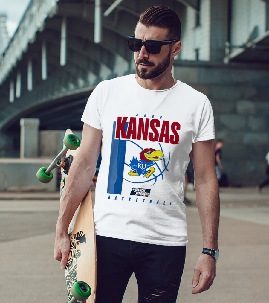 Kansas Jayhawks 2026 NCAA March Madness Basketball T-Shirt