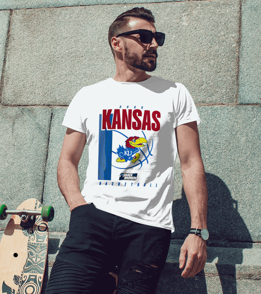 Kansas Jayhawks 2026 NCAA March Madness Basketball T-Shirt