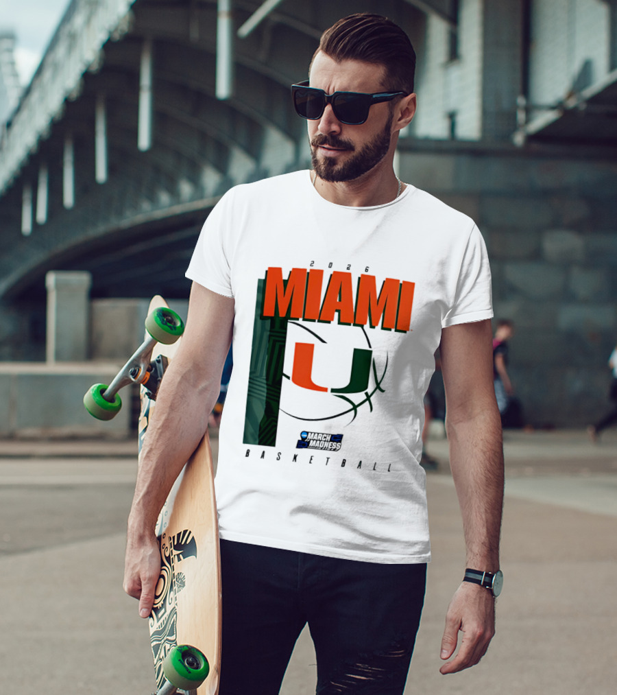 2026 Miami Hurricanes March Madness Basketball NCAA T-Shirt