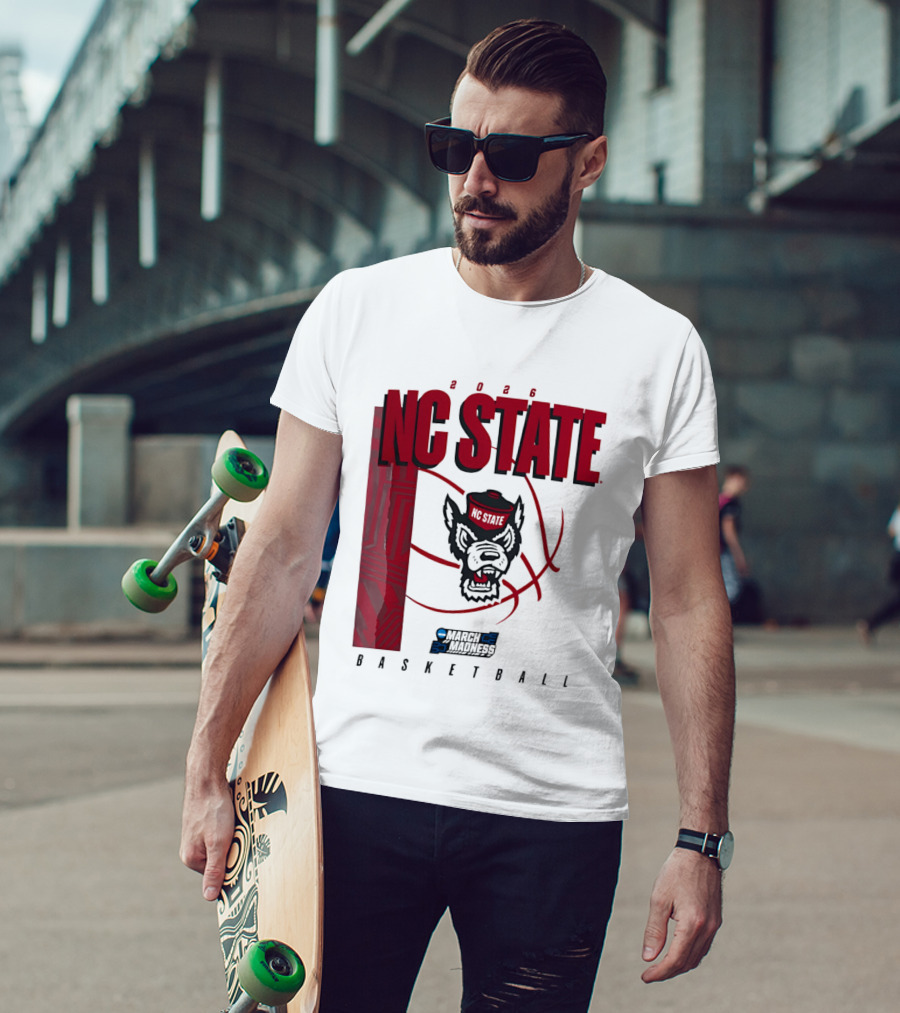 N.C. State Wolfpack 2026 March Madness Basketball T-Shirt