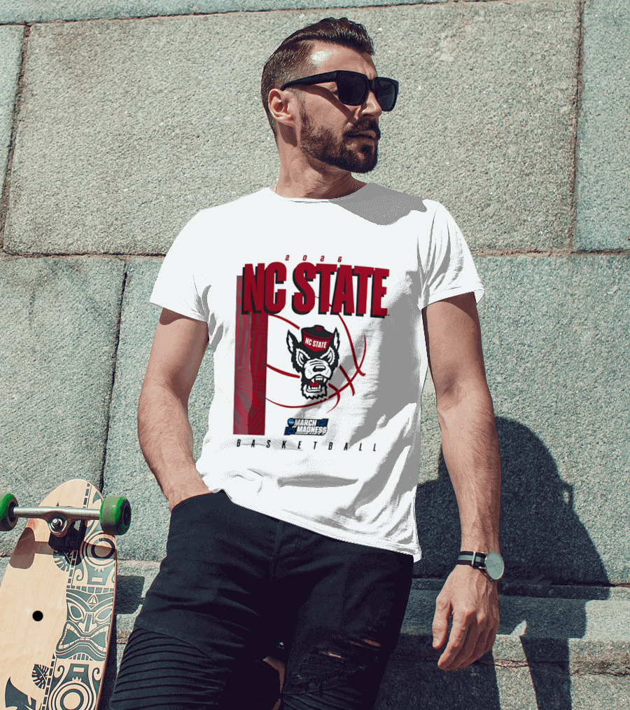 N.C. State Wolfpack 2026 March Madness Basketball T-Shirt