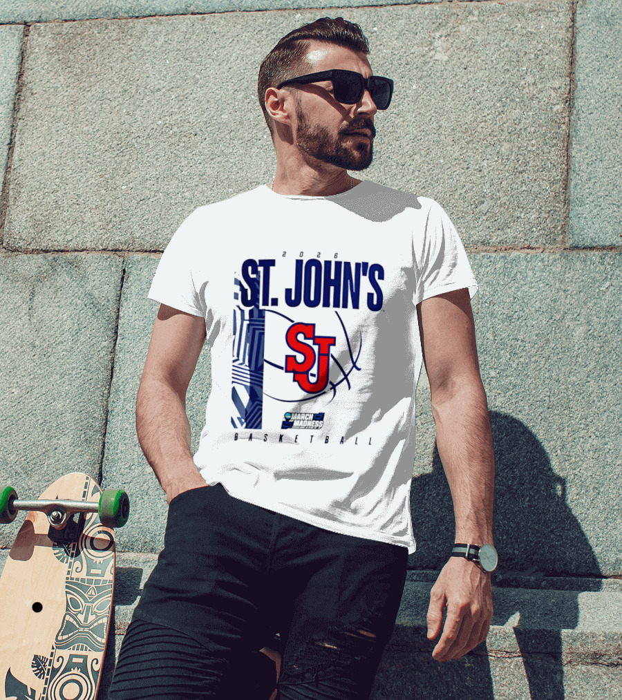 St. John's Red Storm NCAA 2026 March Madness Basketball SJ T-Shirt