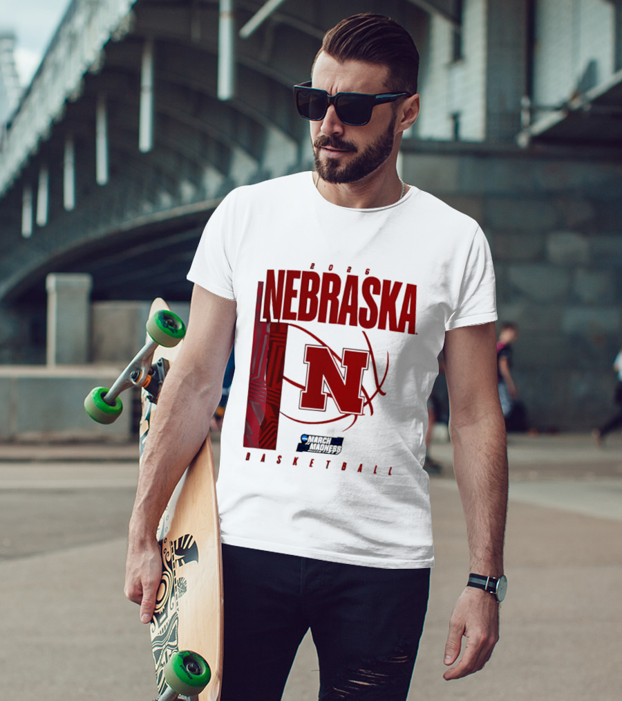 Nebraska Huskers 2026 March Madness Basketball NCAA T-Shirt