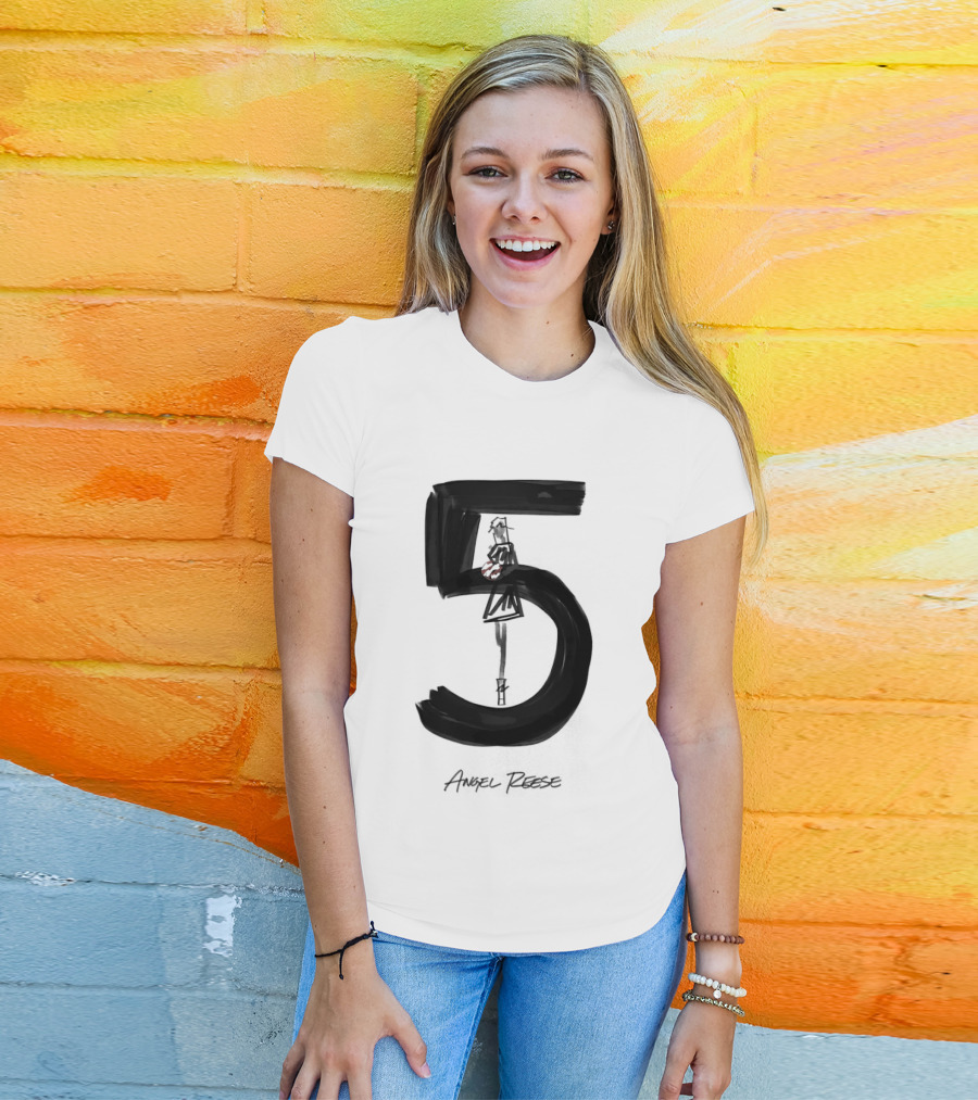 Angel Reese 5 Chicago Sky Basketball T-Shirt