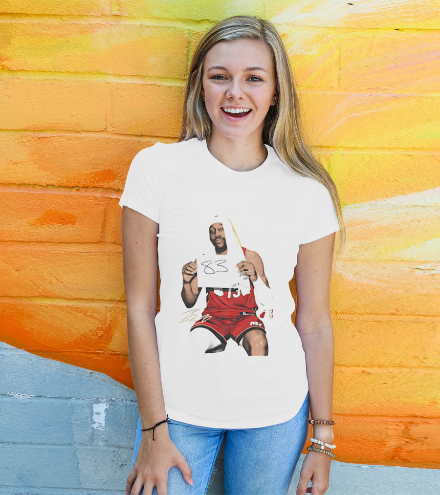 Bam 83 Miami Heat Bam Adebayo 13 Player Collage T-Shirt