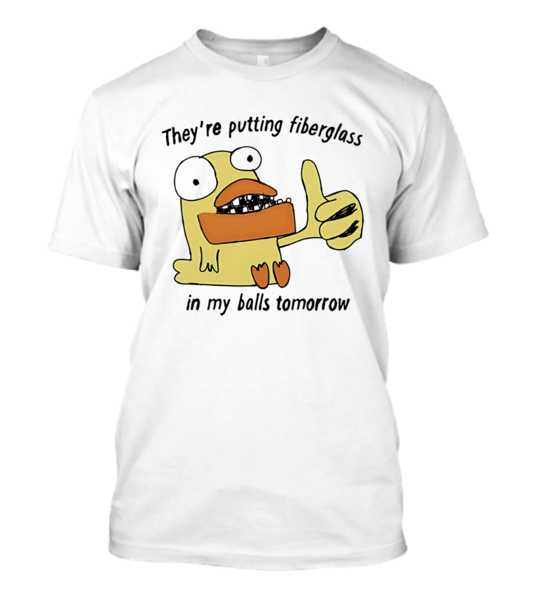 Ducky Momo They're Putting Fiberglass In My Balls Tomorrow Phineas And Ferb T-Shirt