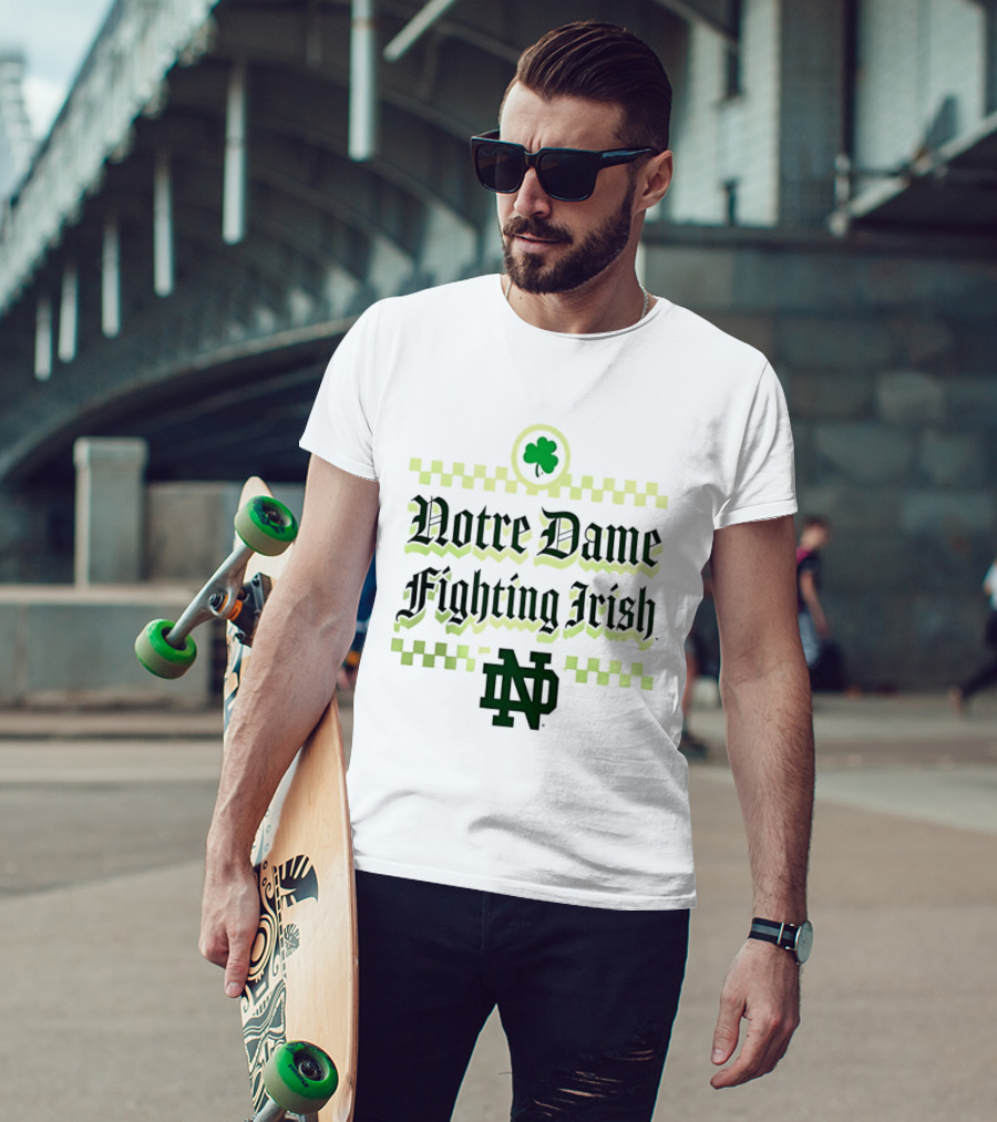 Notre Dame Fighting Irish ND Clover St Patrick's Day T-Shirt