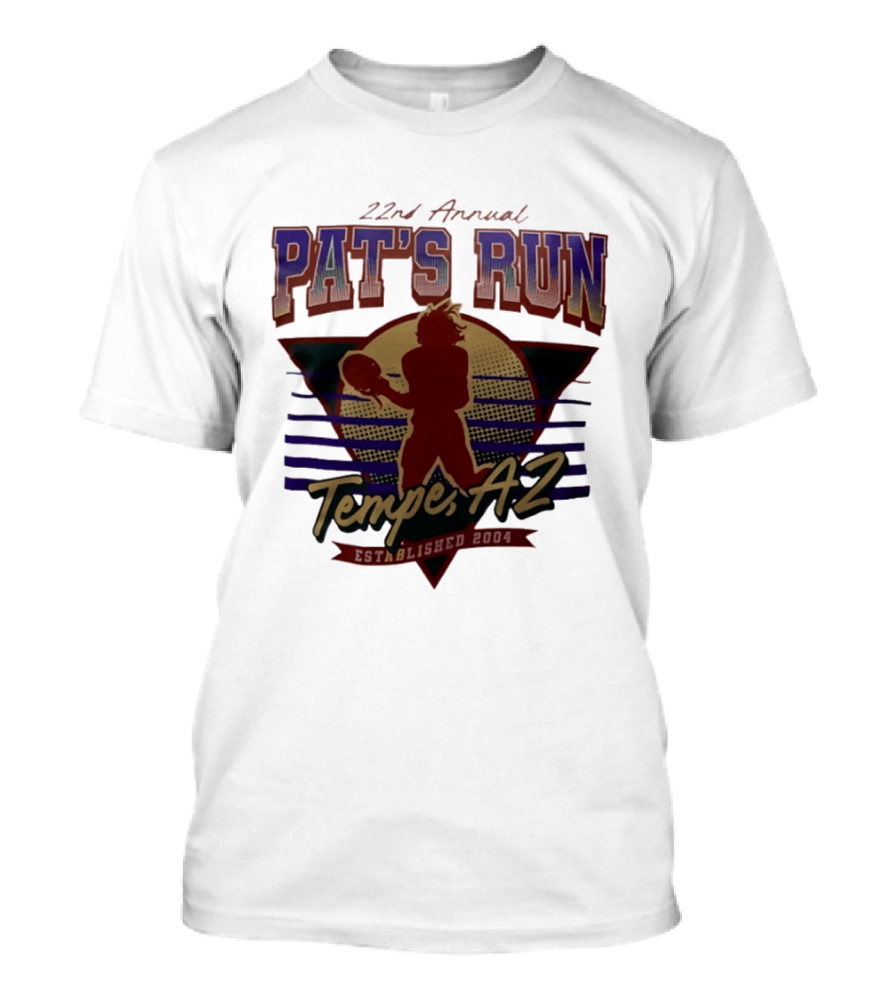 22nd Annual Pat's Run Tempe AZ Football Legacy Established 2004 T-Shirt