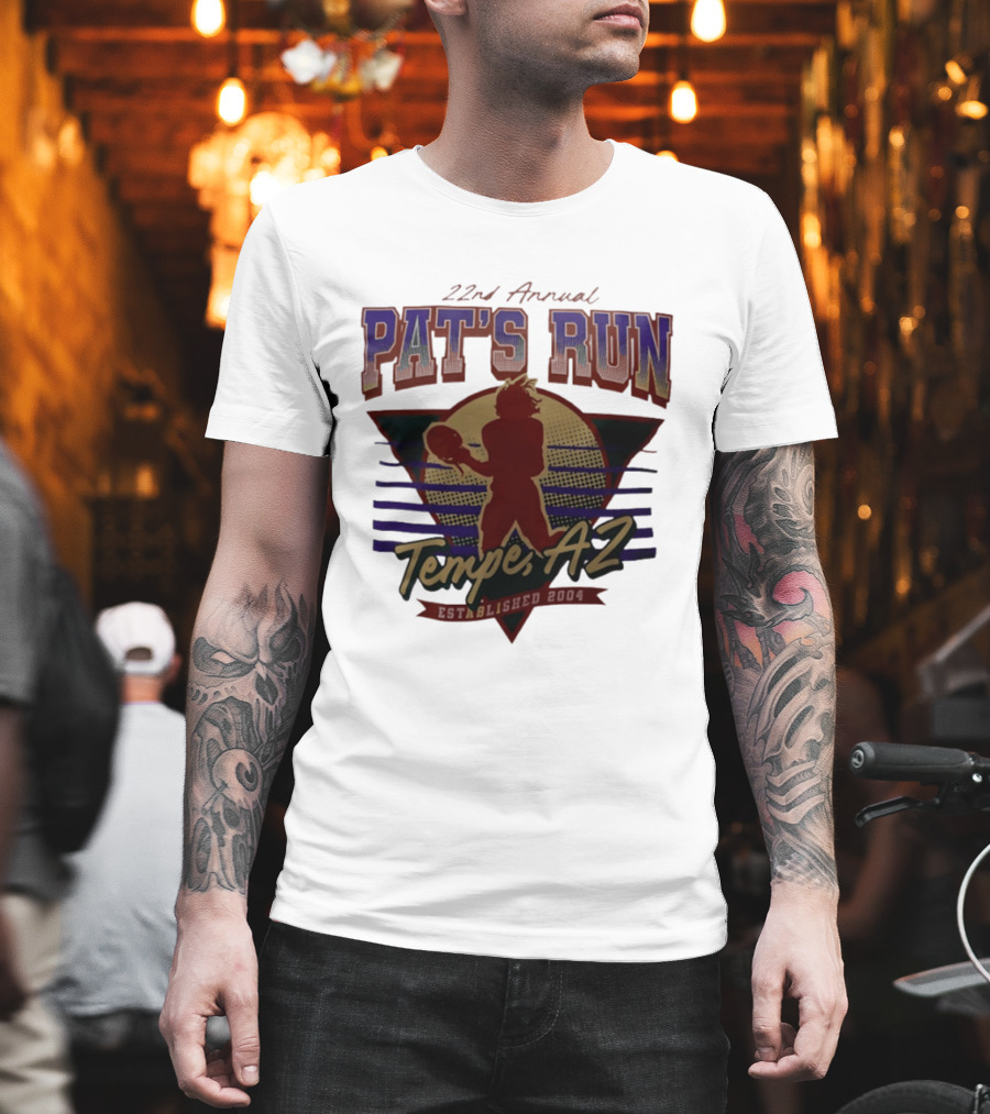 22nd Annual Pat's Run Tempe AZ Football Legacy Established 2004 T-Shirt