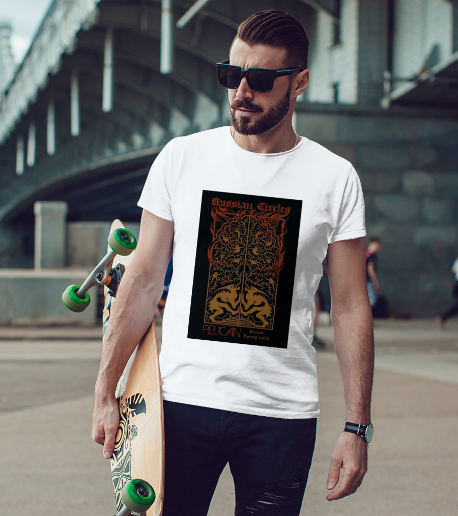 Russian Circles Pelican Europe Spring 2026 Tour Fantasy Artistry T-Shirt