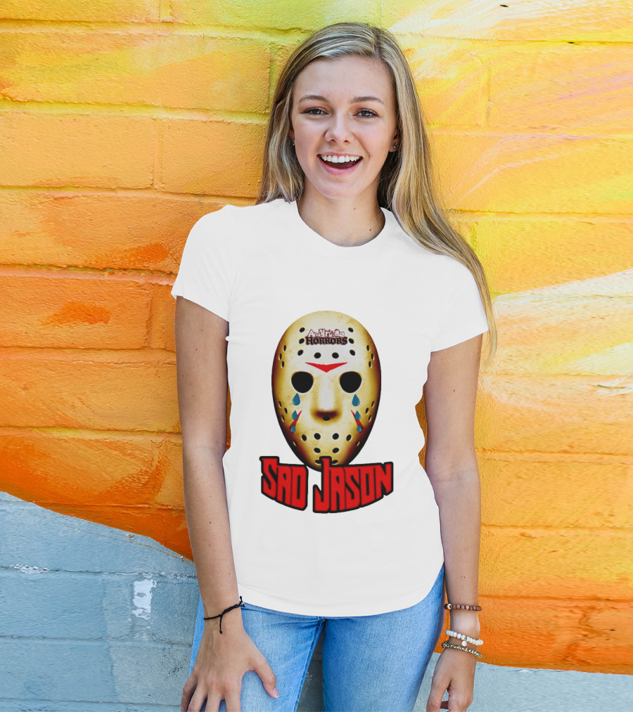 Astros Horrors Sad Jason Voorhees Mask Baseball Tears T-Shirt