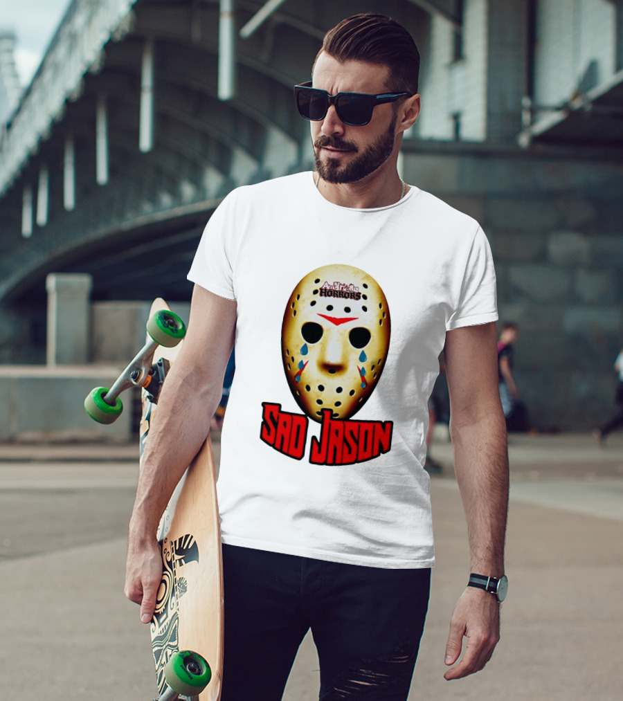 Astros Horrors Sad Jason Voorhees Mask Baseball Tears T-Shirt