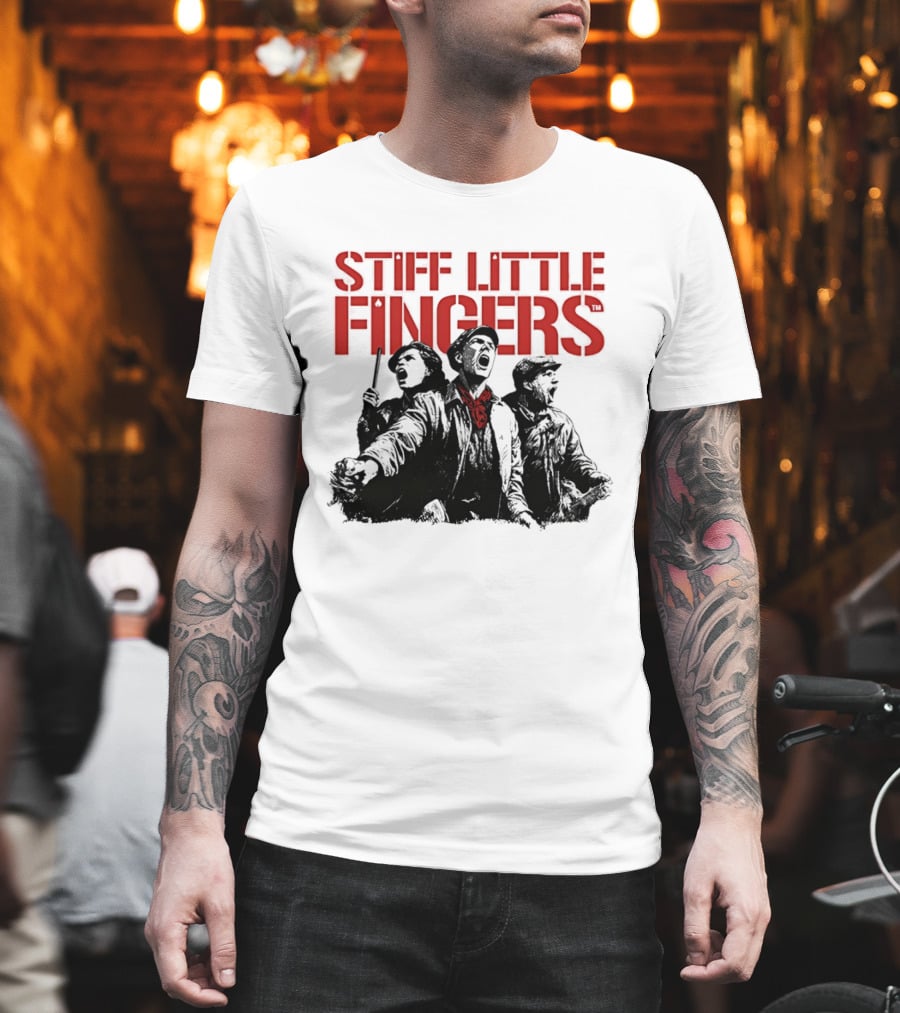 Stiff Little Fingers Raise Your Voice Tour Ecru T-Shirt
