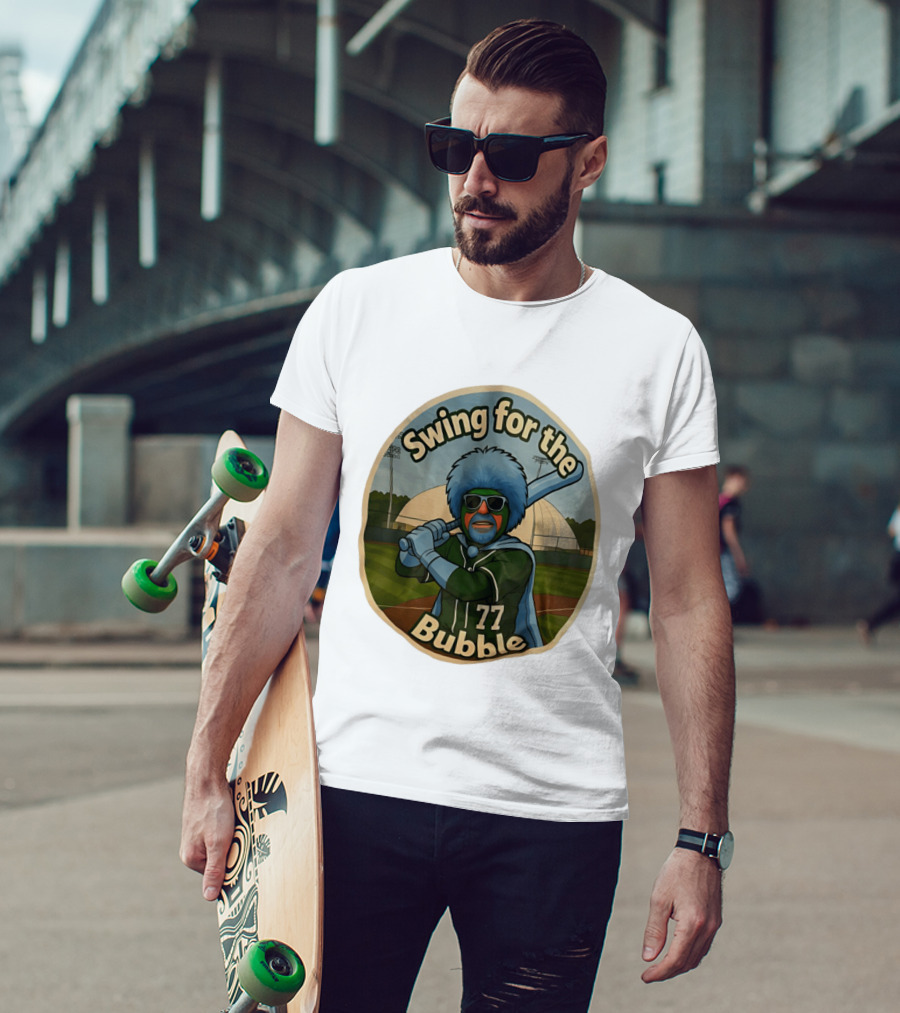 Swing For The Bubble 77 Tulane Green Wave Baseball T-Shirt