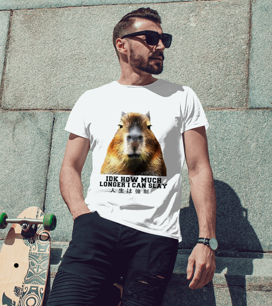 Capybara Idk How Much Longer I Can Slay T-Shirt