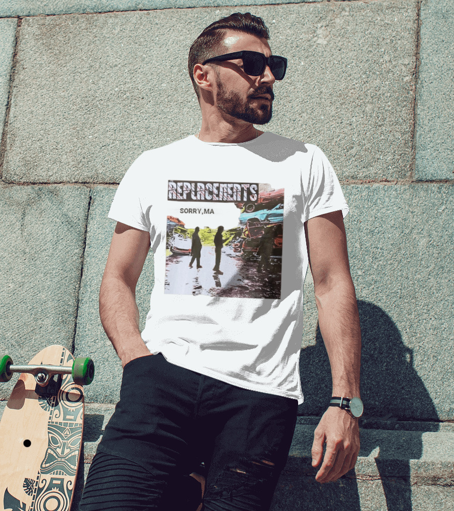 Replacements Sorry Ma Forgot To Take Out The Trash Album Cover Rustic Junkyard Scene T-Shirt