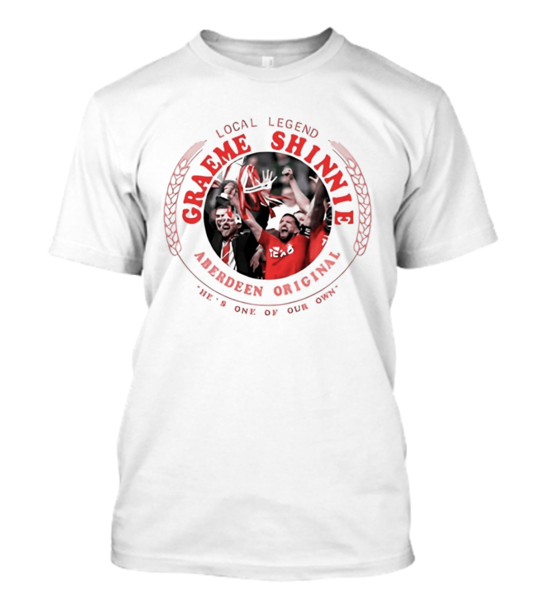 Local Legend Graeme Shinnie Aberdeen Original Football 100% One Of Our Own T-Shirt