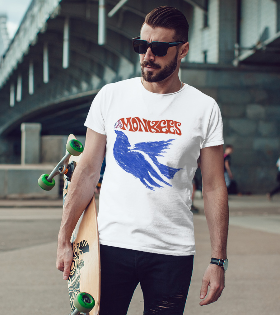 Monkees Psychedelic Dove Rock Band Iconography T-Shirt
