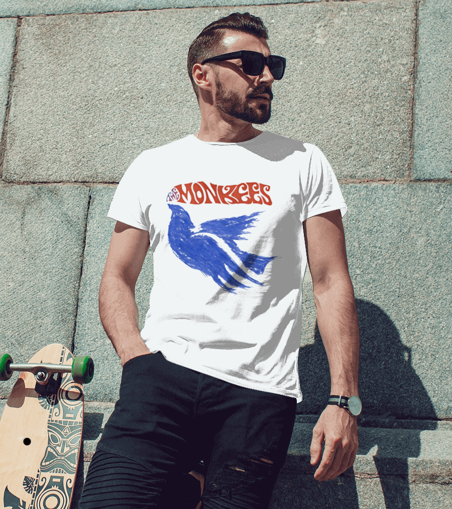 Monkees Psychedelic Dove Rock Band Iconography T-Shirt