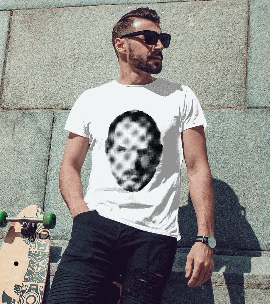 Thinking Differently Steve Jobs Portrait Dot Matrix T-Shirt