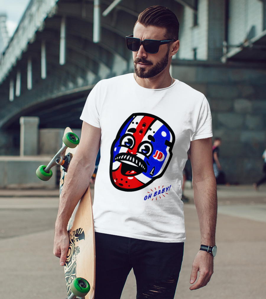 New York Rangers Goalie Mask JD Oh Baby Happy Friday T-Shirt