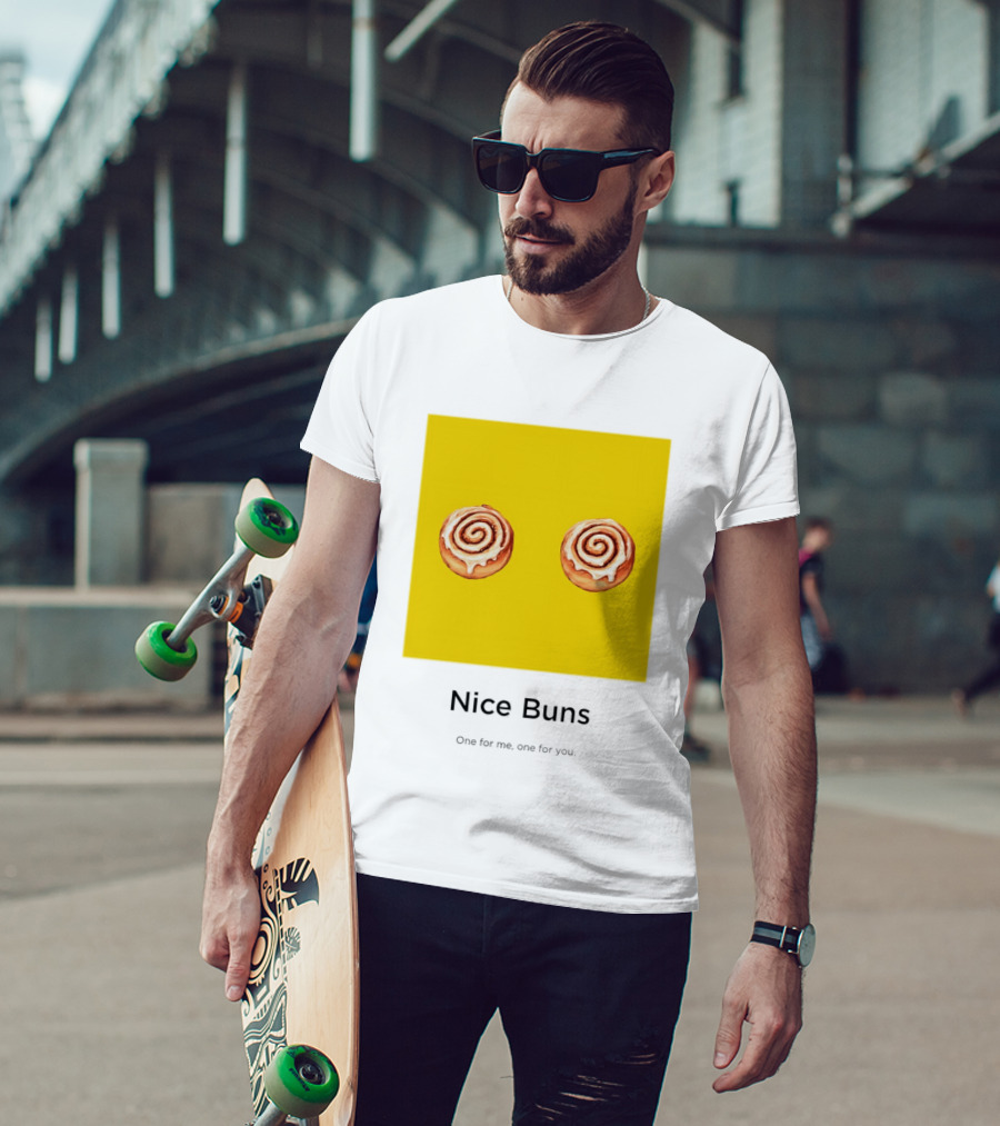 Nice Buns One For Me One For You Cinnamon Roll Pair T-Shirt