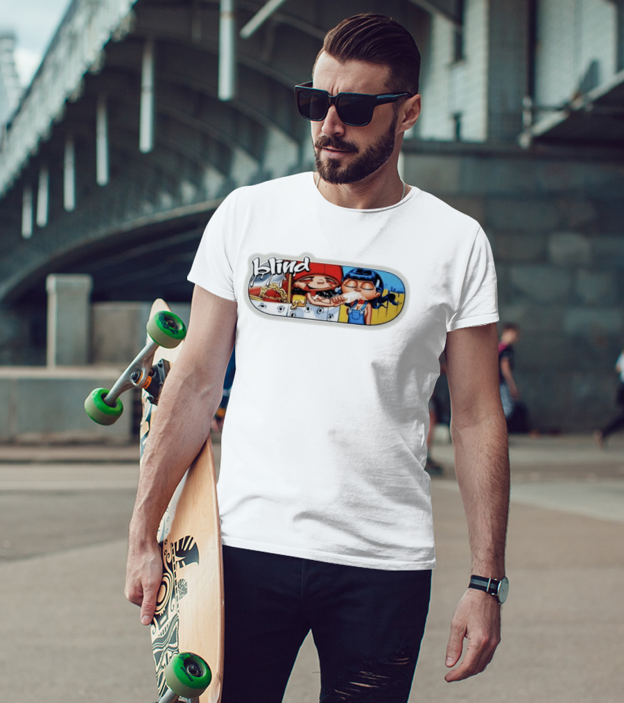 Blind Skateboards Cartoon Kids Eating Ice Cream T-Shirt