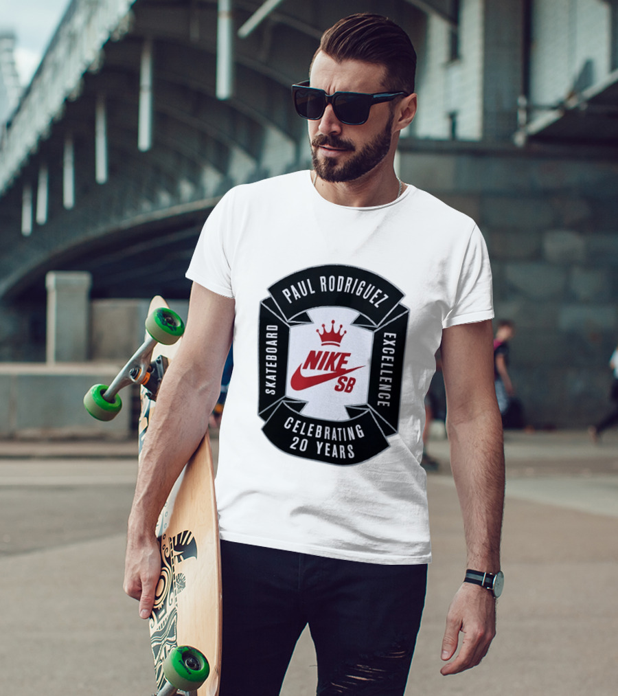 Paul Rodriguez Nike SB Skateboard Excellence Celebrating 20 Years T-Shirt