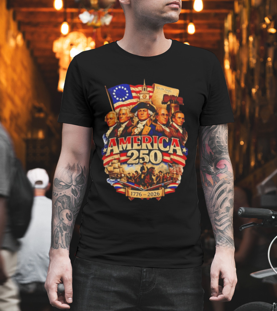 America 250th 1776 2026 Founding Fathers Celebration T-Shirt
