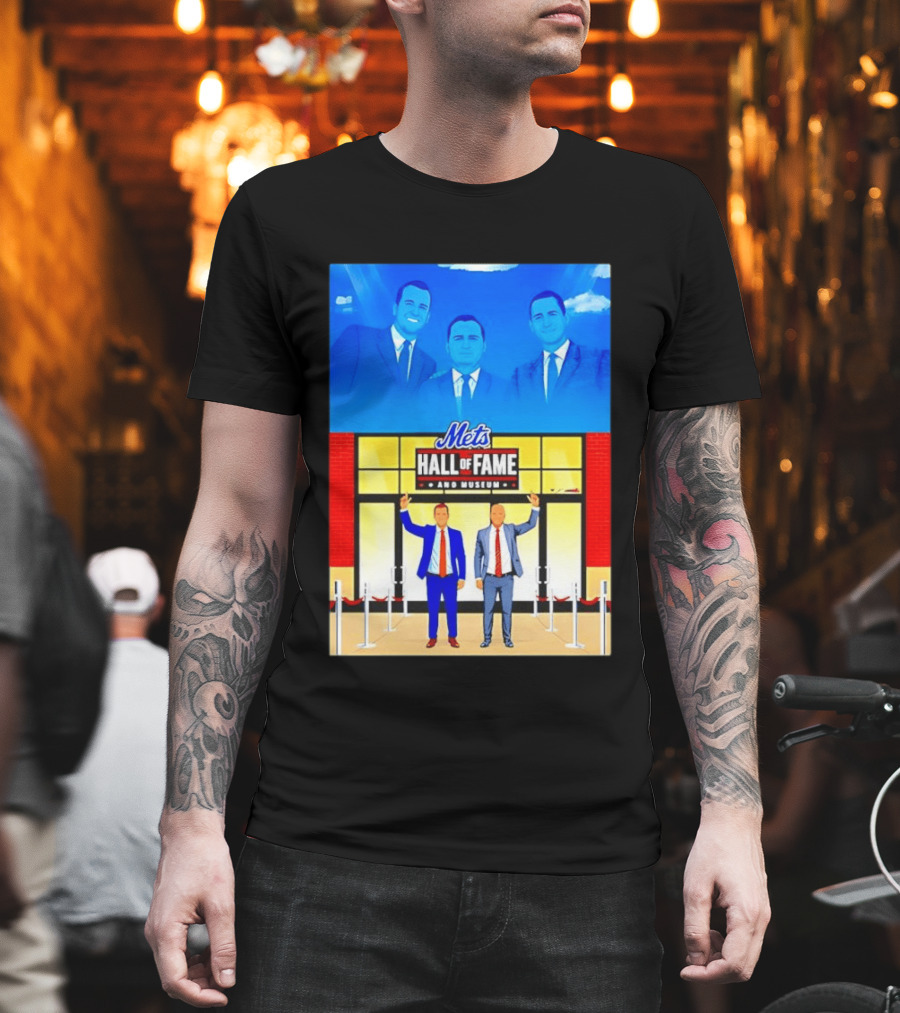 Howie Rose Gary Cohen Mets Hall of Fame Museum T-Shirt