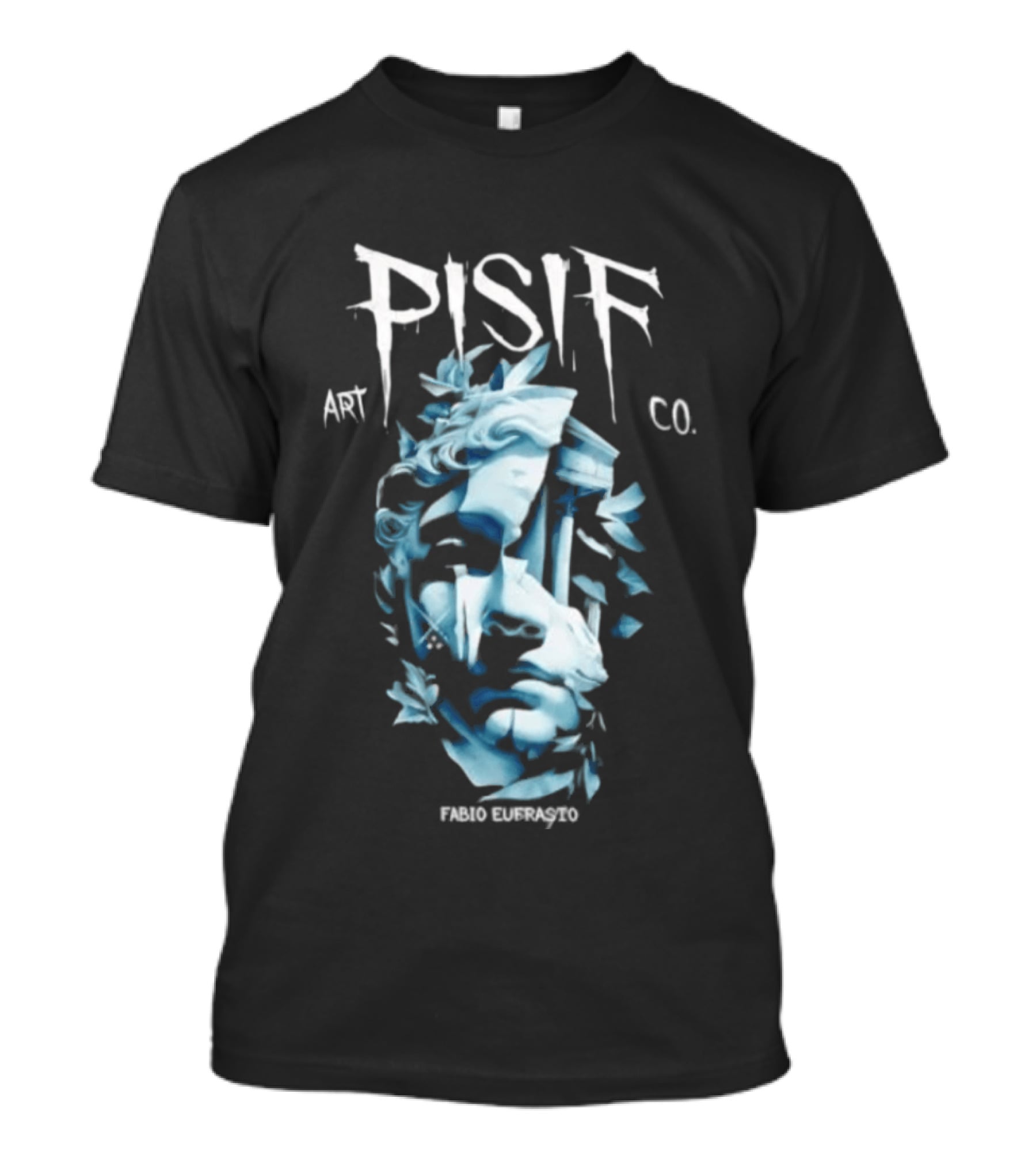 PISIF Co. Fabio Eufrasio Art Cracked Statue Leaf T-Shirt