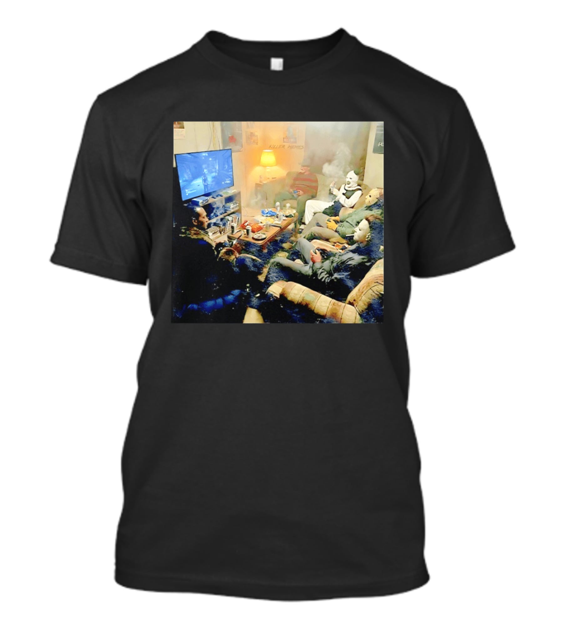 Jason Voorhees Ghostface The Clown Michael Myers Killer Movies Gaming Night T-Shirt