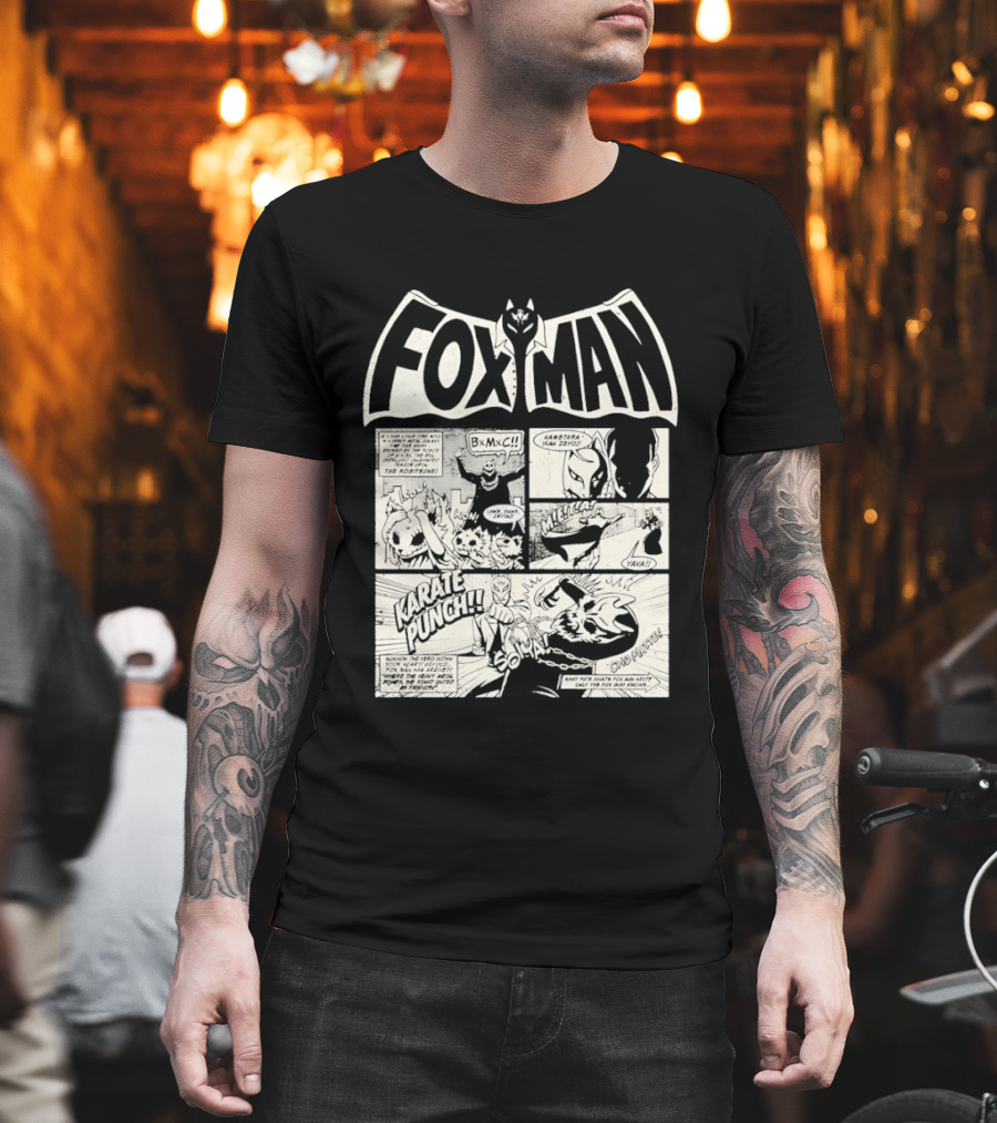 Fox Man Comic Babymetal Dead Pop Festival Japan 2026 Batman Style Panels Graphic Punch T-Shirt