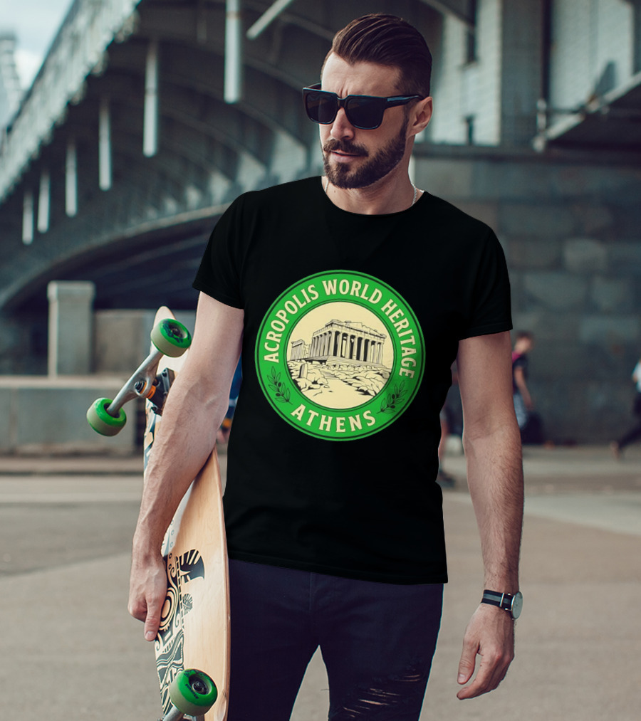Acropolis World Heritage Athens Iconic Parthenon Landmark T-Shirt