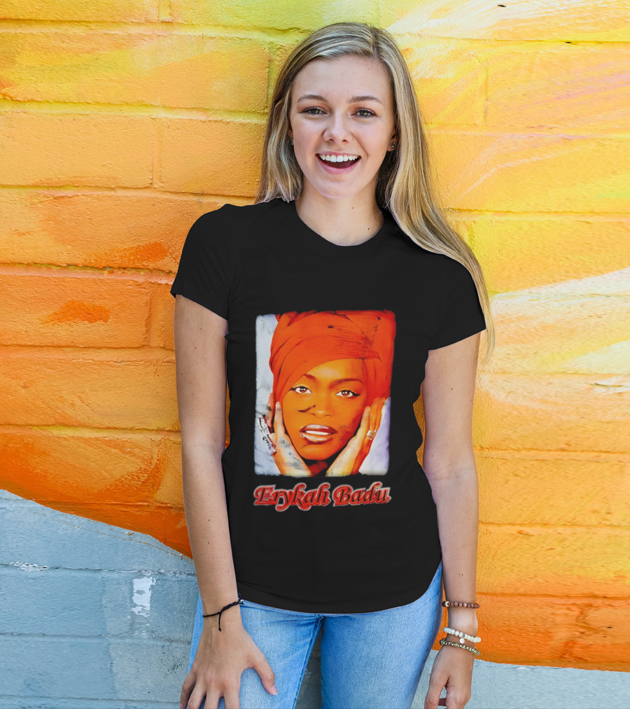 Erykah Badu Iconic Headwrap And Face T-Shirt