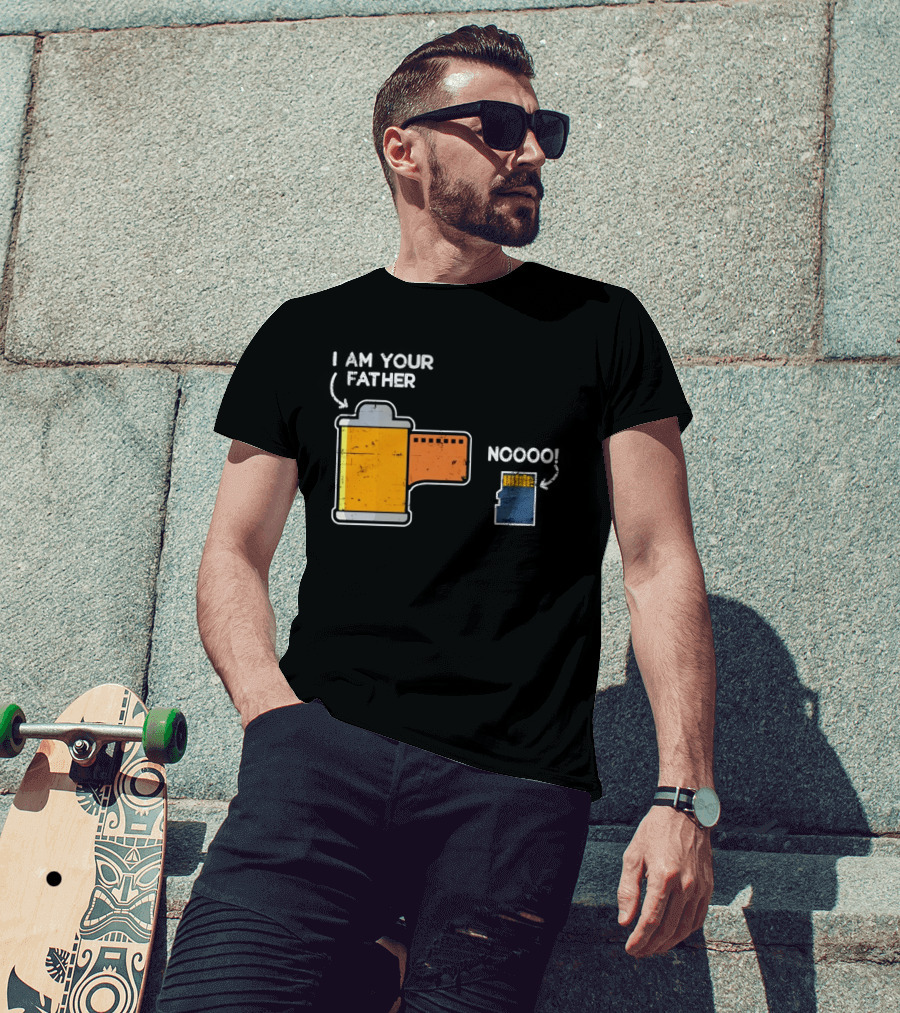 I Am Your Father Film Roll MicroSD Noooo Star Wars T-Shirt