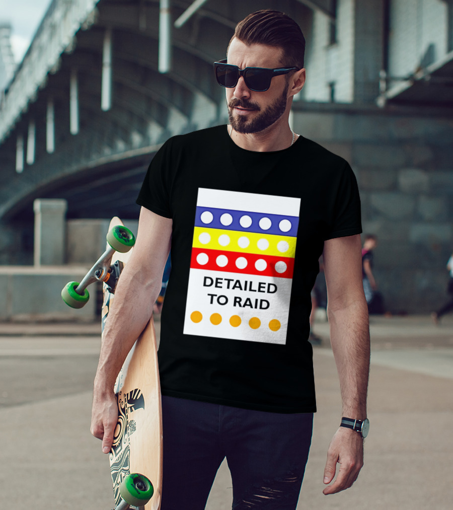 Detailed To Raid Colorful Circle Stripes T-Shirt